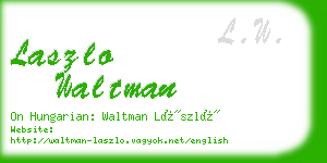 laszlo waltman business card